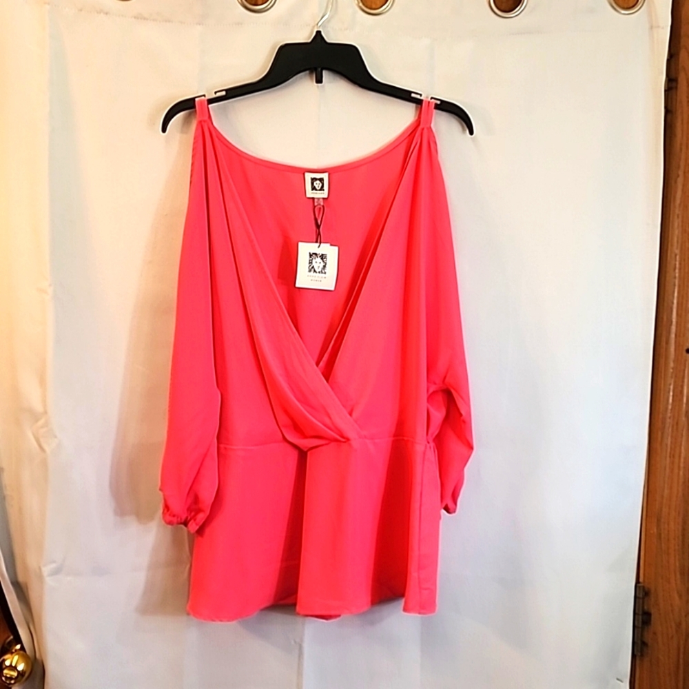 (9127) NWT Ann Klein Blouse - Picture 1 of 7